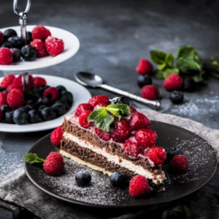 Cake berry skyr slice frozen 4x1450g Erlenbache DE