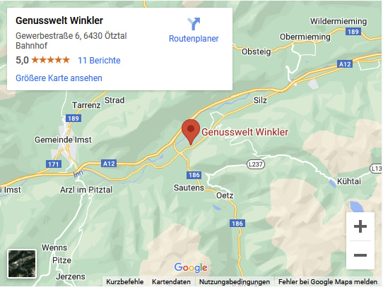 Karte Genusswelt Winkler